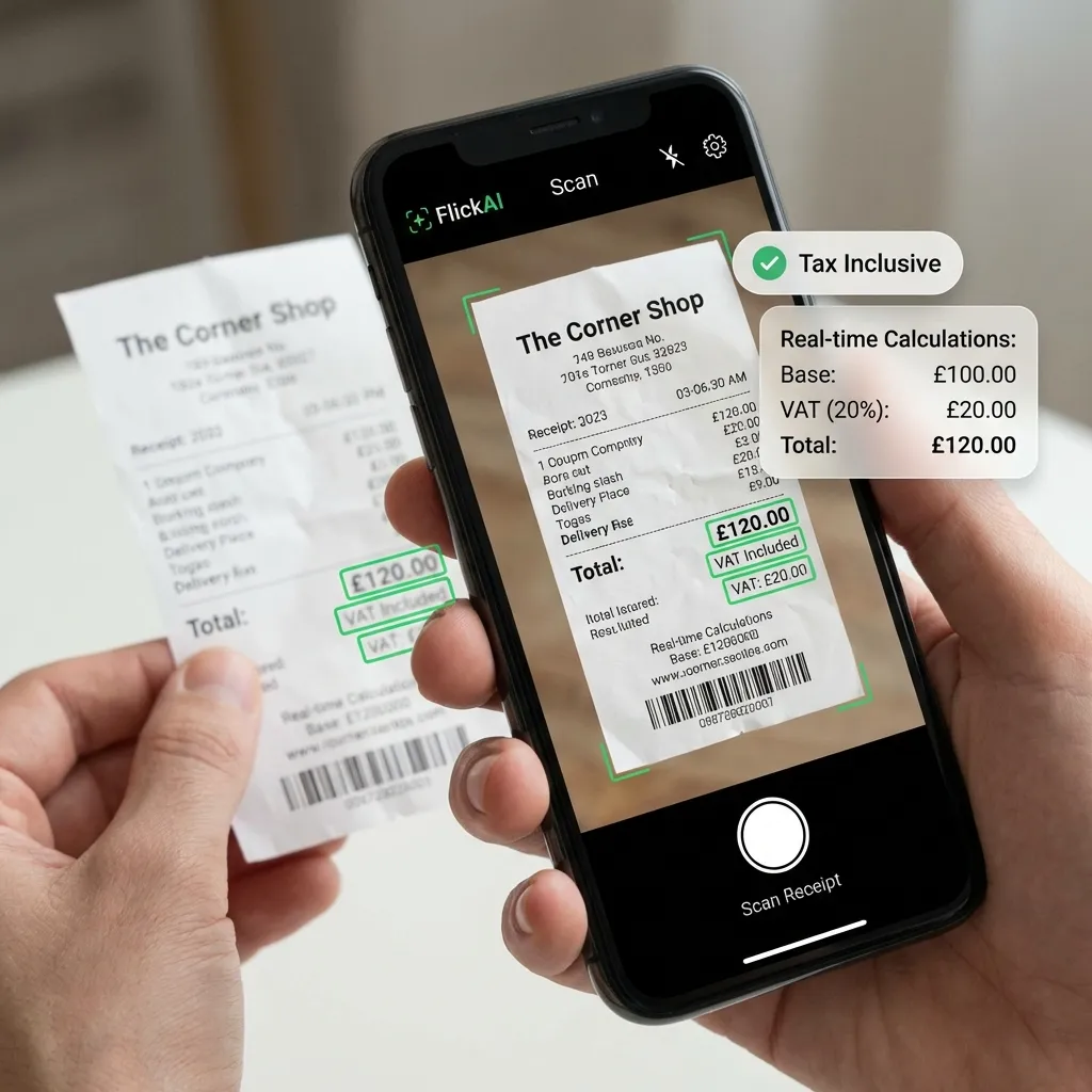 AI receipt scanning with tax field detection and pricing model identification