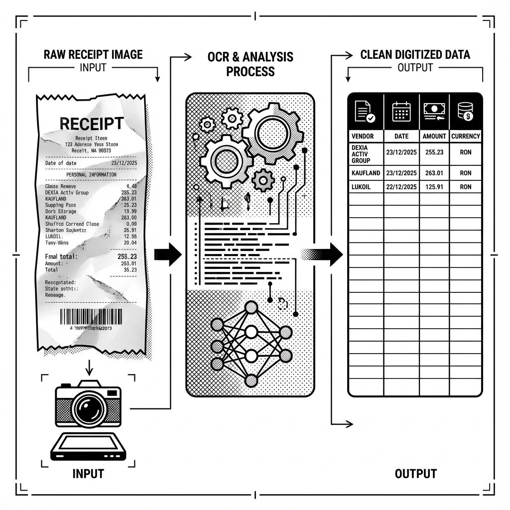 Advanced OCR receipt scanning visualization